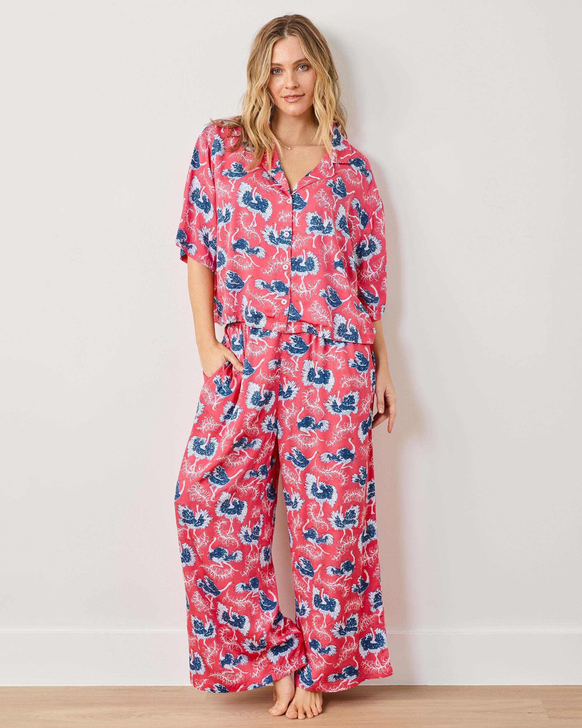 Ostrich Dance - Eco Satin Wildest Dreams Set - Fancy Pink