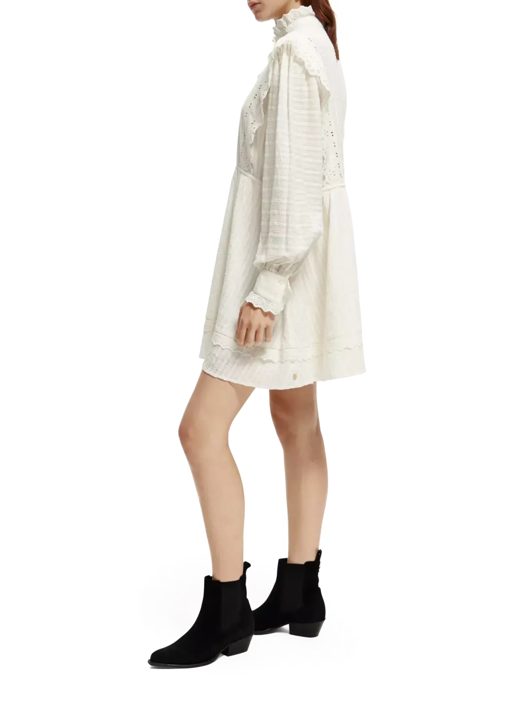 Broderie anglaise mini organic cotton dress