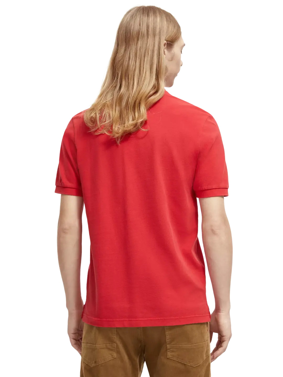 Garment-dyed pique polo