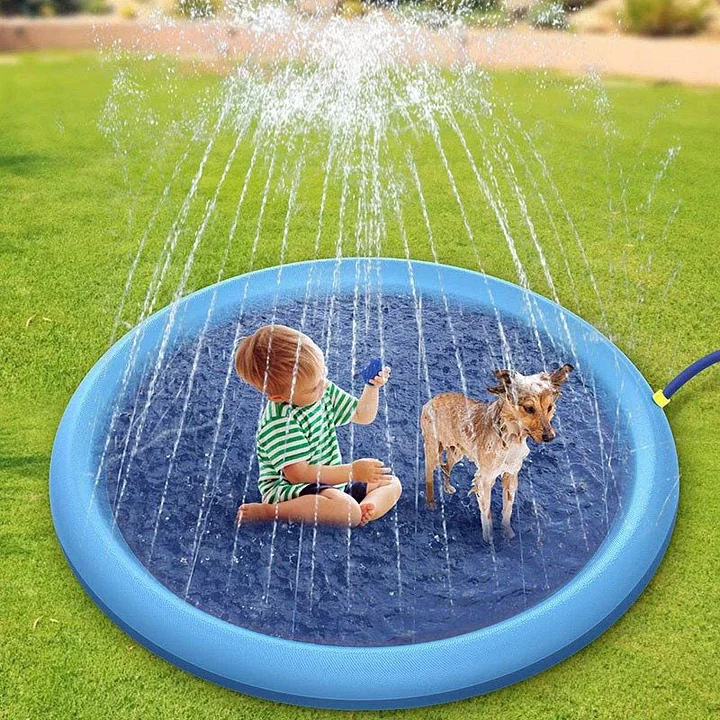 75in Sprinkler Cooling Play Mat For Dogs - Splash Sprinkler Pad for Dogs Kids