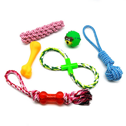 Dog Rope Toys for Aggressive CHEWERS Set of 12 Nearly Indestructible Dog Toys