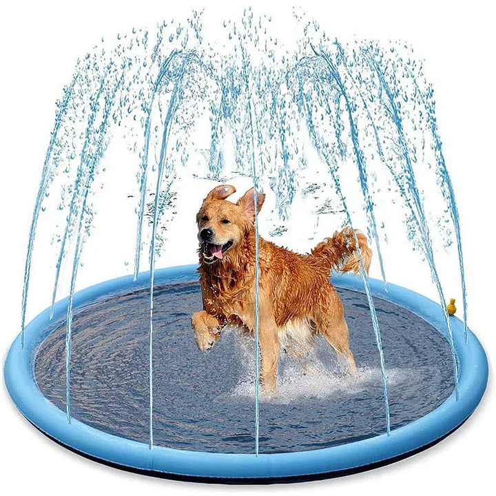 75in Sprinkler Cooling Play Mat For Dogs - Splash Sprinkler Pad for Dogs Kids