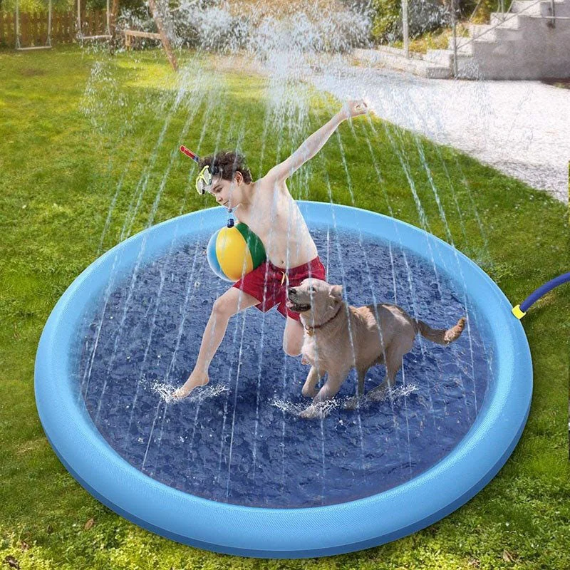75in Sprinkler Cooling Play Mat For Dogs - Splash Sprinkler Pad for Dogs Kids