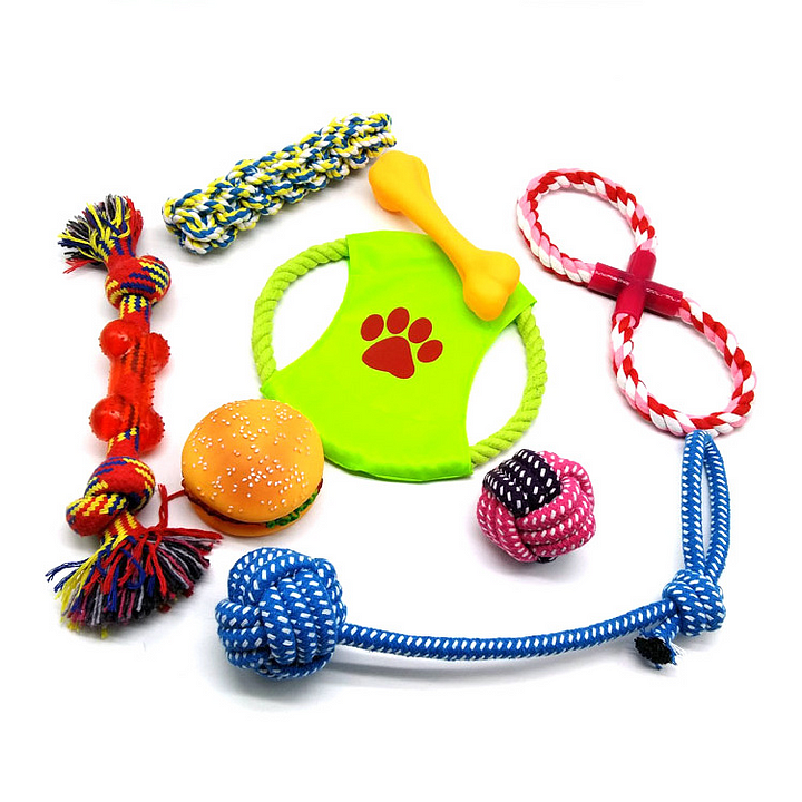 Dog Rope Toys for Aggressive CHEWERS Set of 12 Nearly Indestructible Dog Toys
