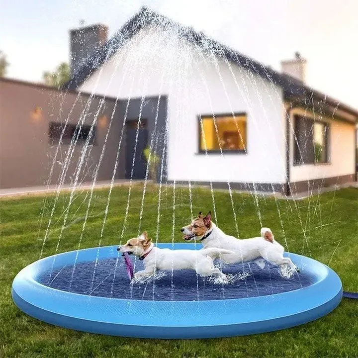 75in Sprinkler Cooling Play Mat For Dogs - Splash Sprinkler Pad for Dogs Kids