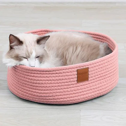 Cotton Braided Cat Bed