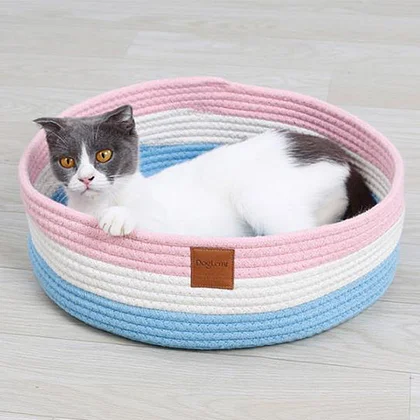 Cotton Braided Cat Bed