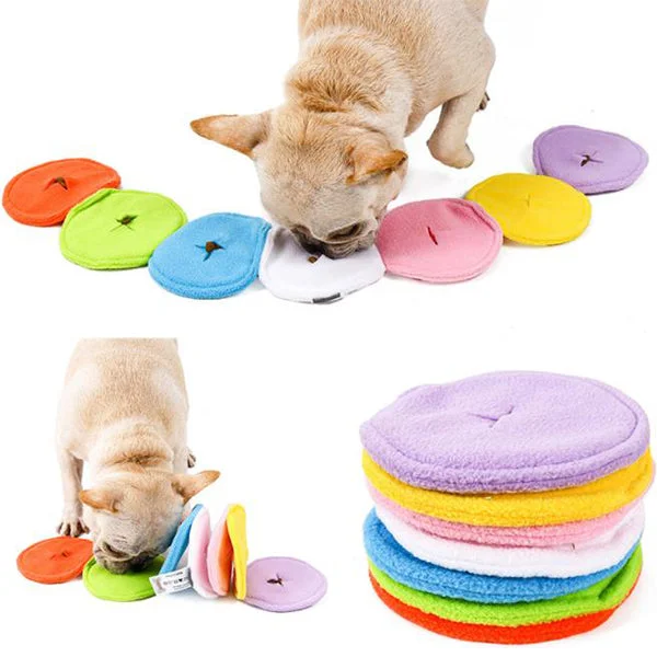 Macaron sniffing dog toys
