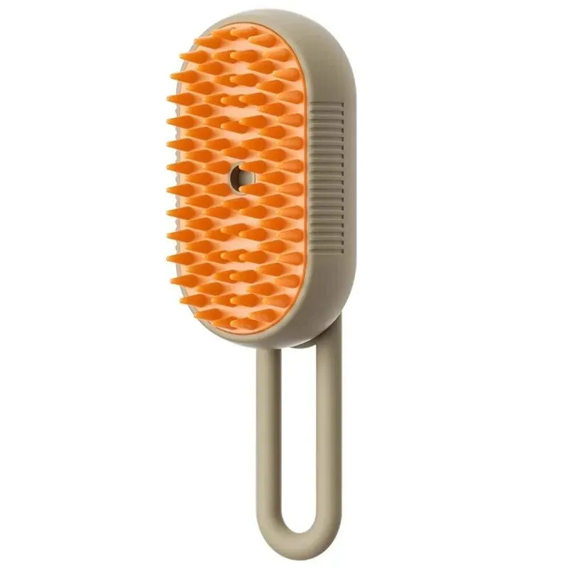 2-in-1 Pet Steam Spray & Massage Brush – Foldable, Rotating Hair Removal Comb