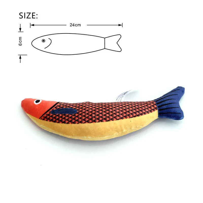 3D Catnip Fish Toy – Interactive Plush Goldfish with Sound for Cats & Kittens