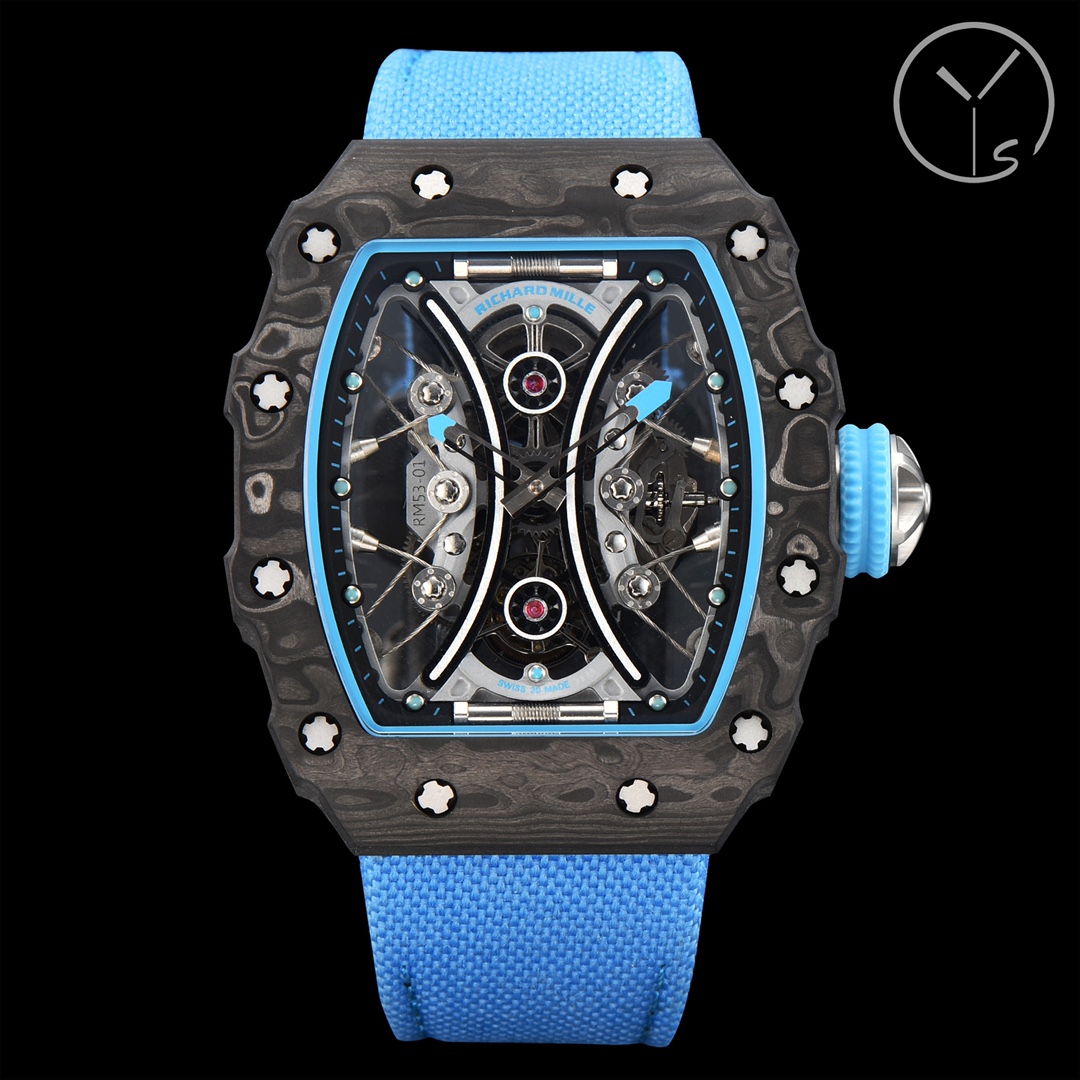Richard Mille RM53-01 Tourbillon Replica Men's Watch Carbon Fiber Case