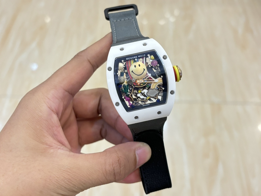 Richard Mille RM088 Tourbillon Smiley Replica - 43mm Swiss Automatic Movement