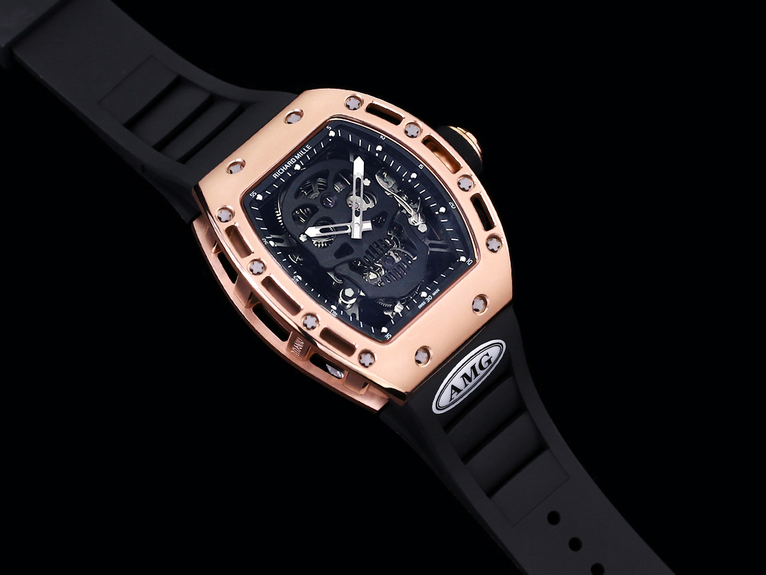 RM052 Skeleton Tourbillon Replica Watch – Rose Gold Case