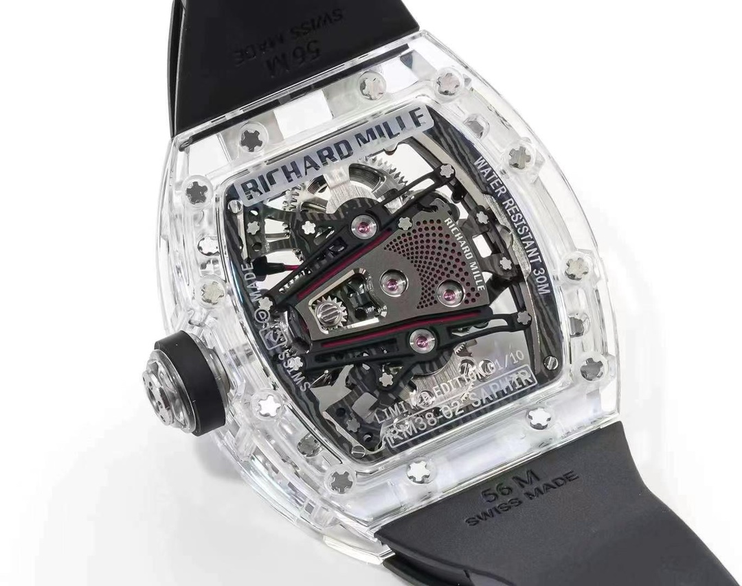 Richard Mille RM 38-02 Tourbillon Replica Watch – Transparent Crystal Case