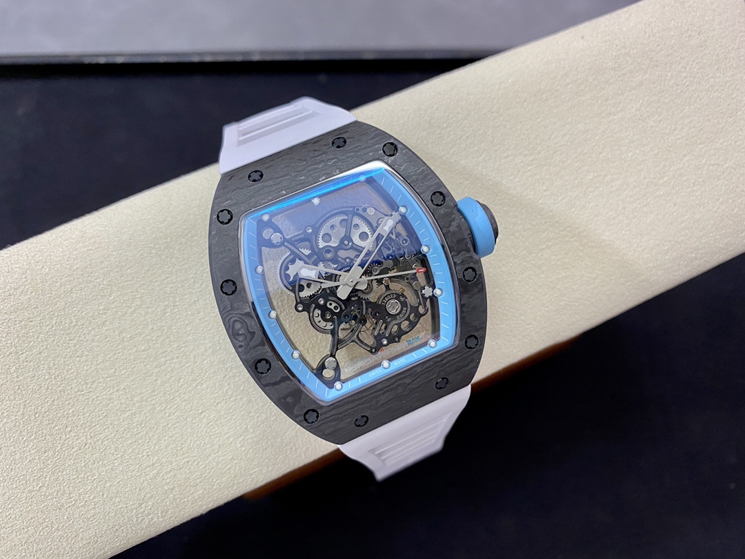 Replica Richard Mille RM055 Limited Edition Abu Dhabi Yas Marina Circuit Swiss Movement Carbon Fiber Skeleton Watch