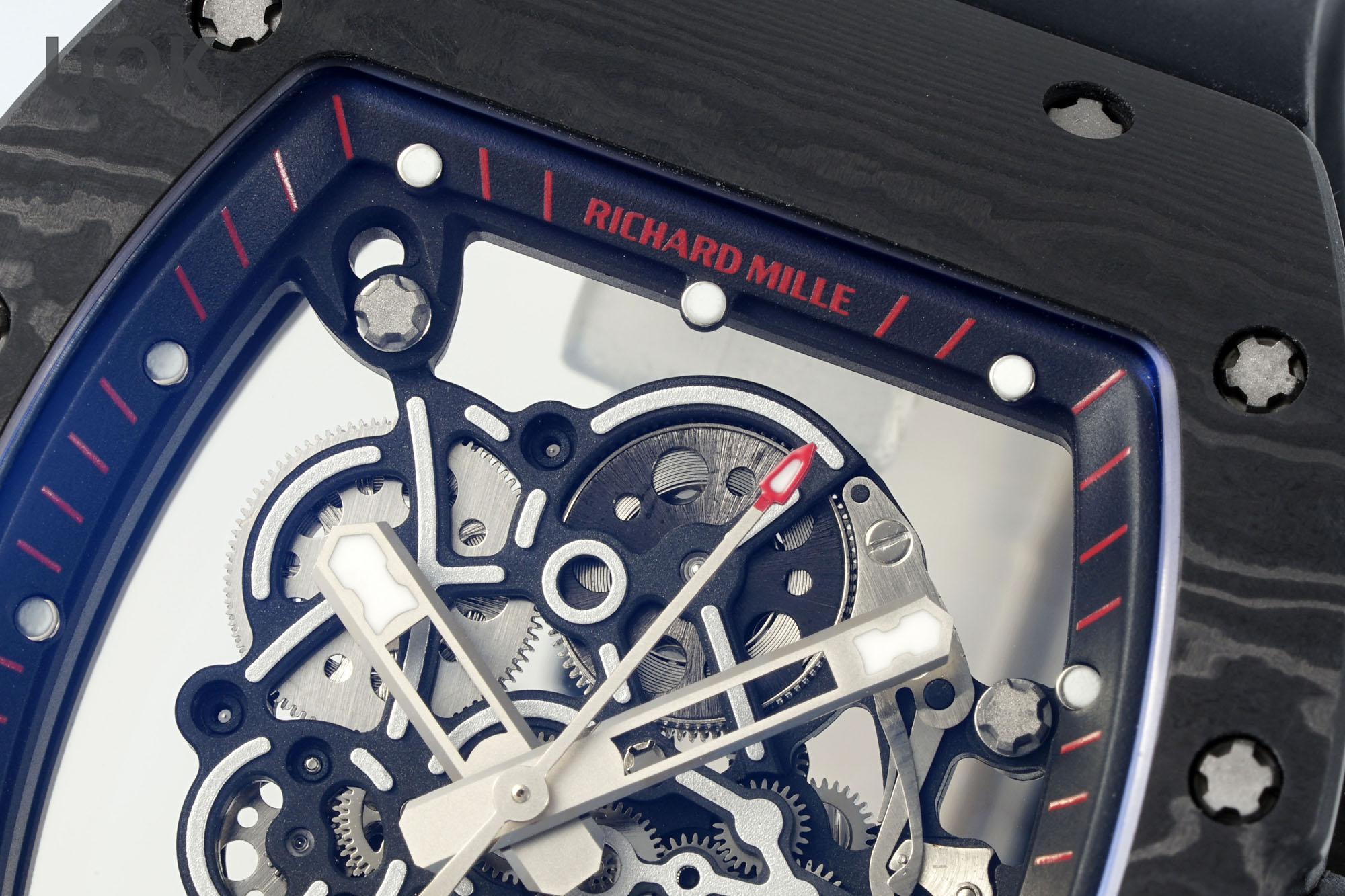 Richard Mille RM055 Skeleton Watch with Black Rubber Strap – Super Clone