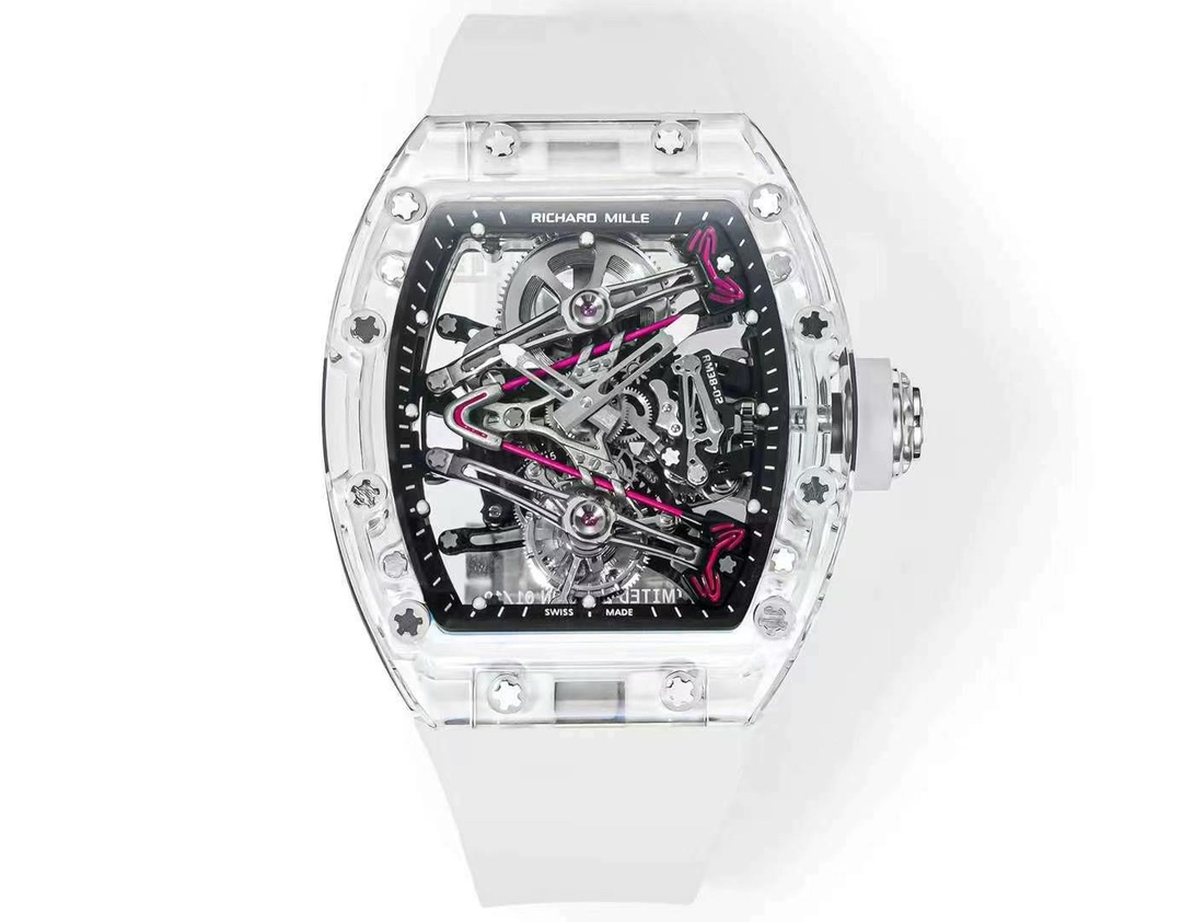 Replica RM 38-02 Crystal Pink Skeleton Tourbillon Swiss Movement AAAAA Quality