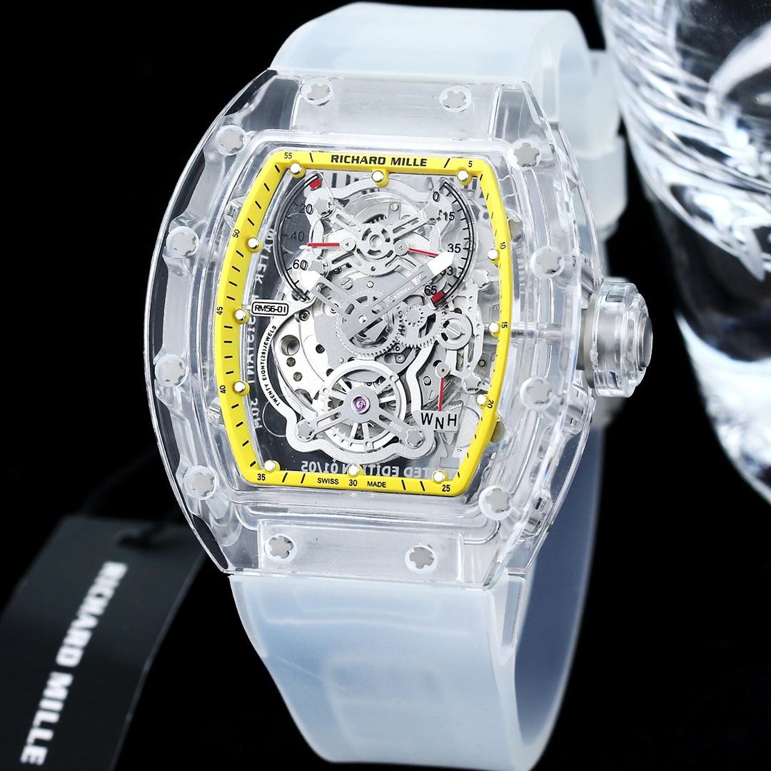 Best Swiss Replica Richard Mille RM56-01 Transparent Glass Case Watch – AAA Skeleton Dial