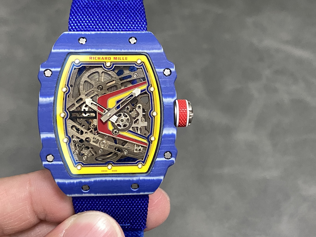 Richard Mille RM 67-02 Fernando Alonso Replica Super Clone Watch – Swiss Skeleton Dial Carbon Case
