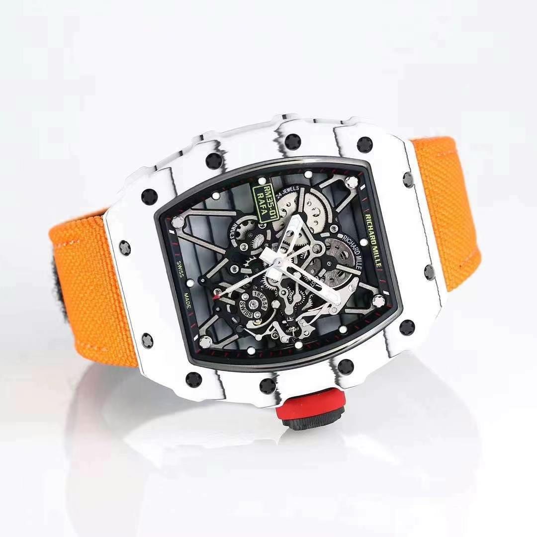 Swiss Richard Mille RM 35-01 Rafael Nadal Replica Watch – White NTPT Carbon Case