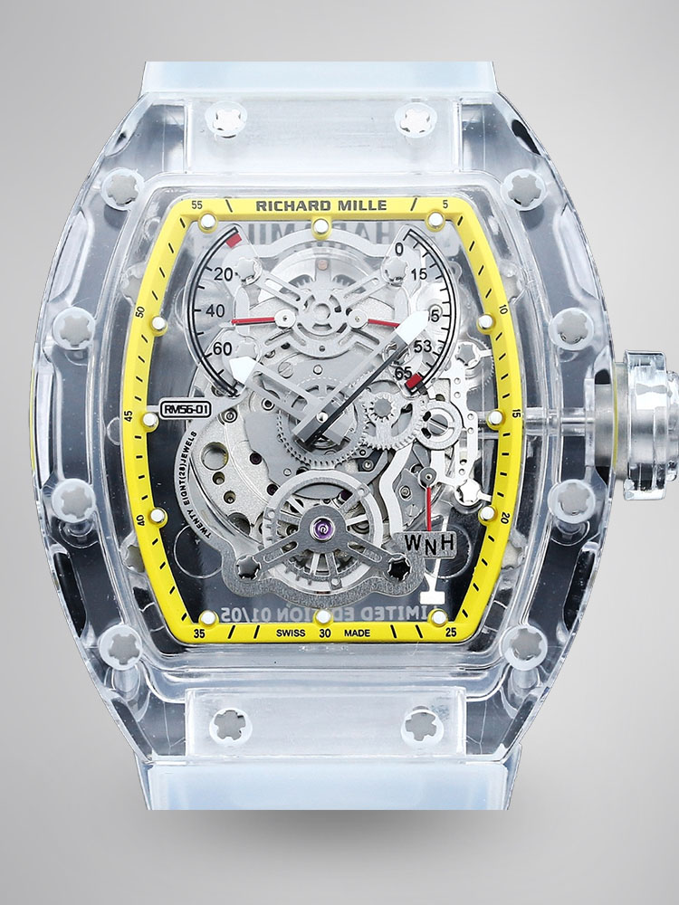 Best Swiss Replica Richard Mille RM56-01 Transparent Glass Case Watch – AAA Skeleton Dial