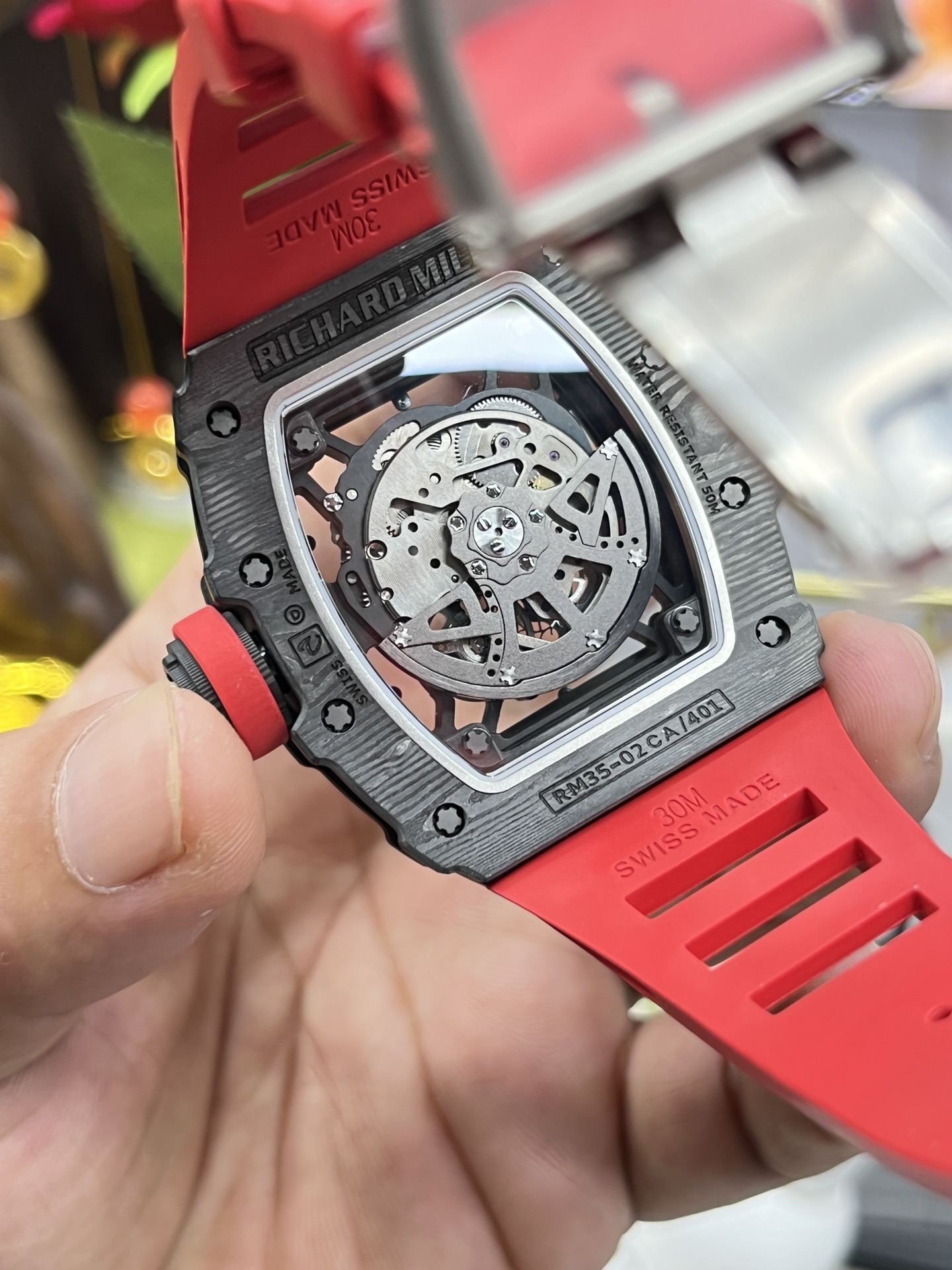 Richard Mille RM35-02 Carbon Fiber Swiss Replica Automatic Mechanical Watch