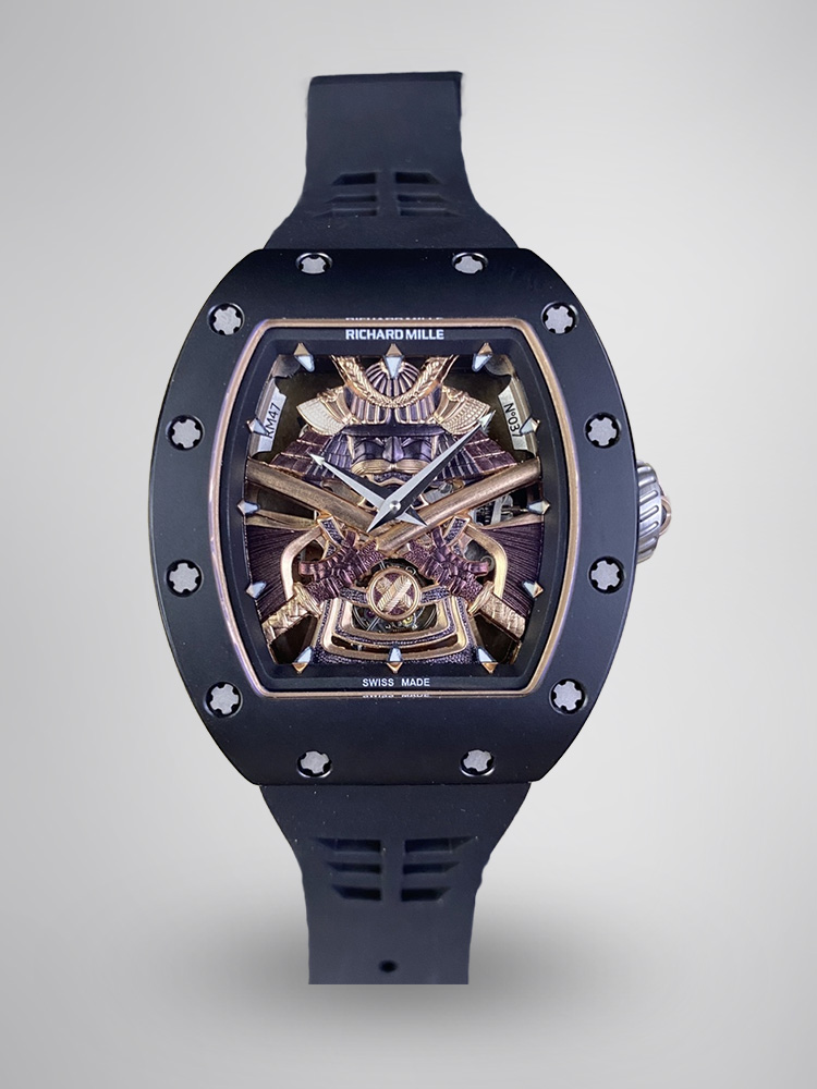 Best Swiss RM47 Black Samurai Tourbillon Replica Watch