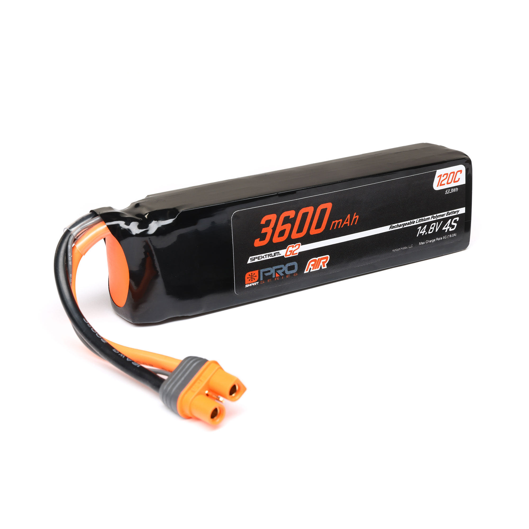 Spektrum Accessories 14.8V 3600mAh 4S 120C Smart G2 Pro Air LiPo Battery: IC3