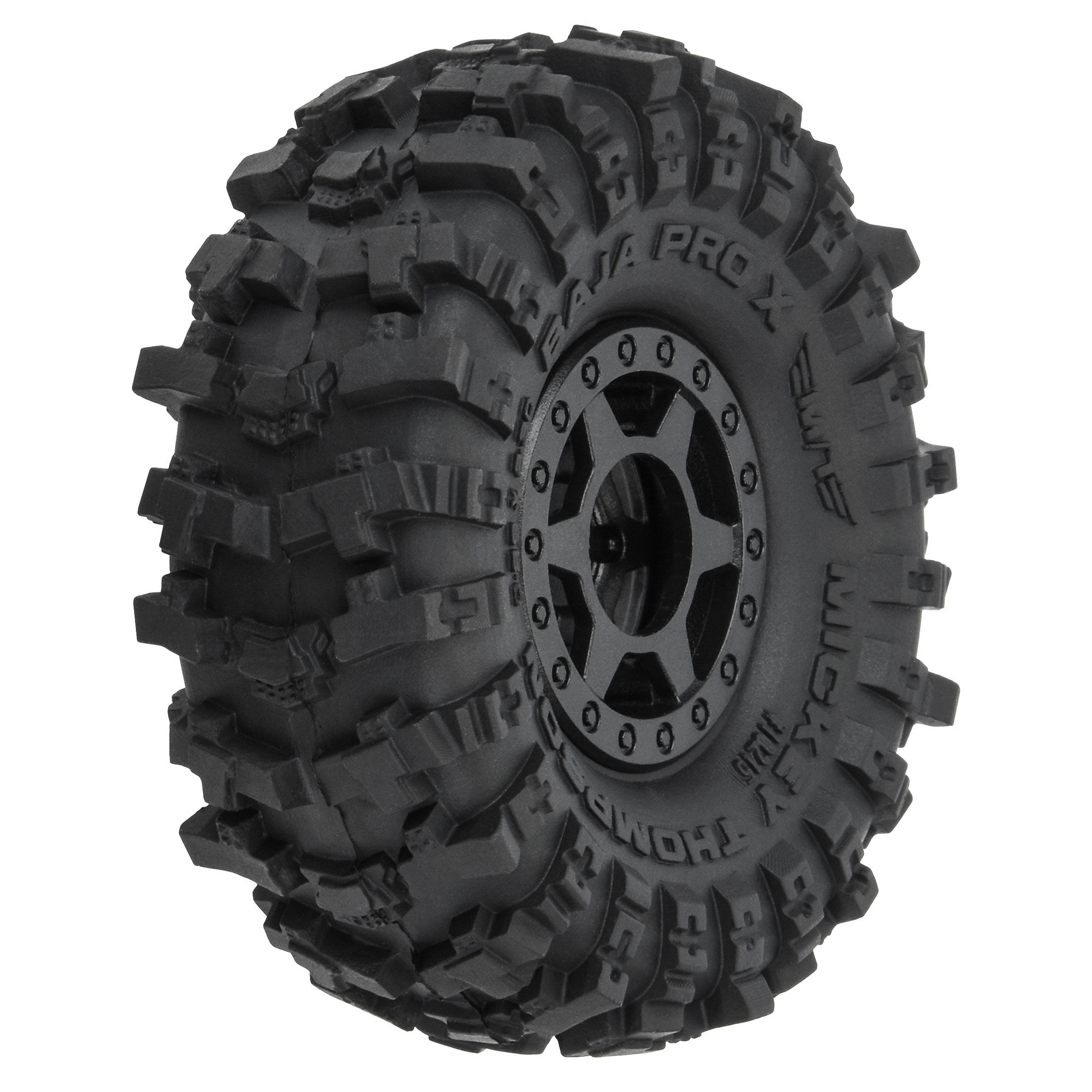 Pro-Line Racing 1/24 Mickey Thompson Baja Pro X F/R 1.0" MTD 7mm Black Holcomb (4)