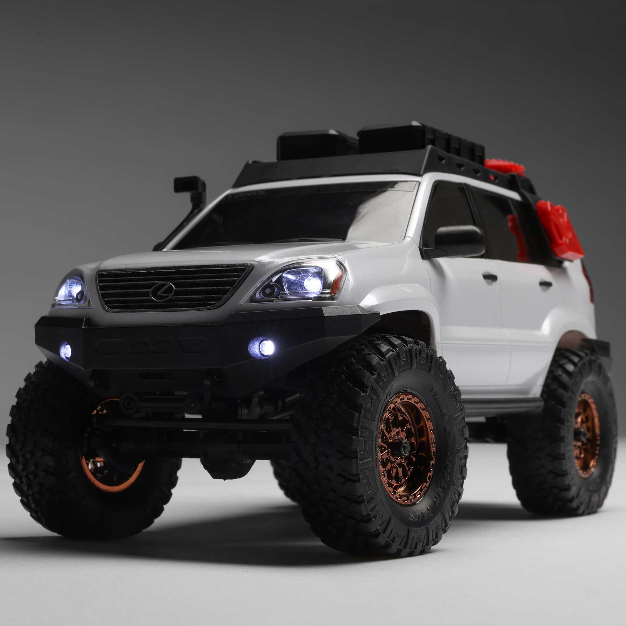 Axial 1/24 SCX24 Lexus GX 470 4X4 RTR Brushed Rock Crawler (Battery & Charger Included), White