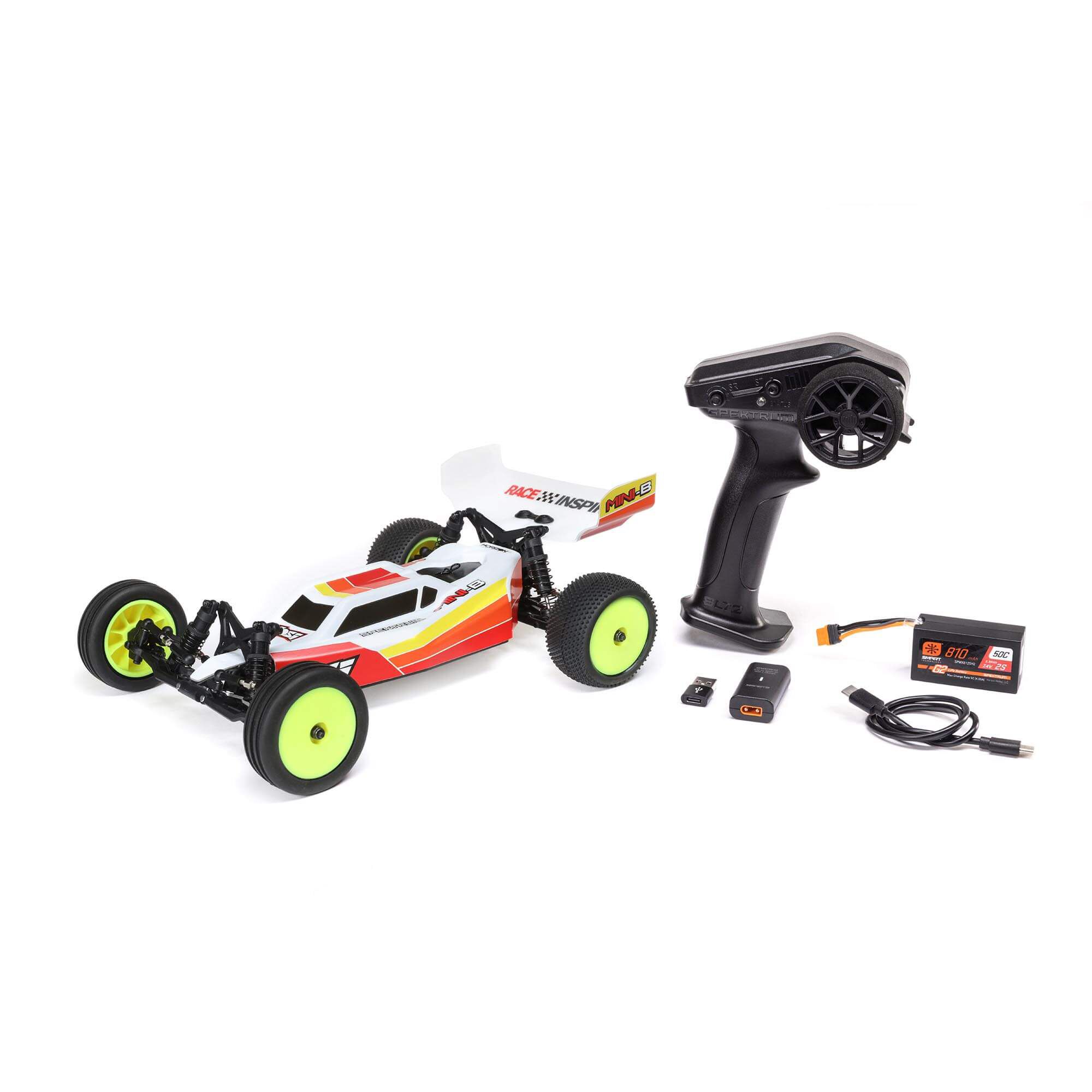 Losi 1/16 Mini-B 2S 2WD RTR Brushless Buggy (Battery & Charger included), Red