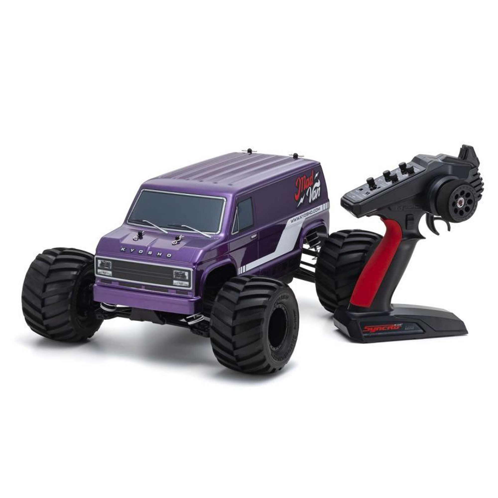 Kyosho 1/10 Mad Van Fazer Mk2 FZ02L-BT Brushed 4x4 Monster Truck RTR, Purple