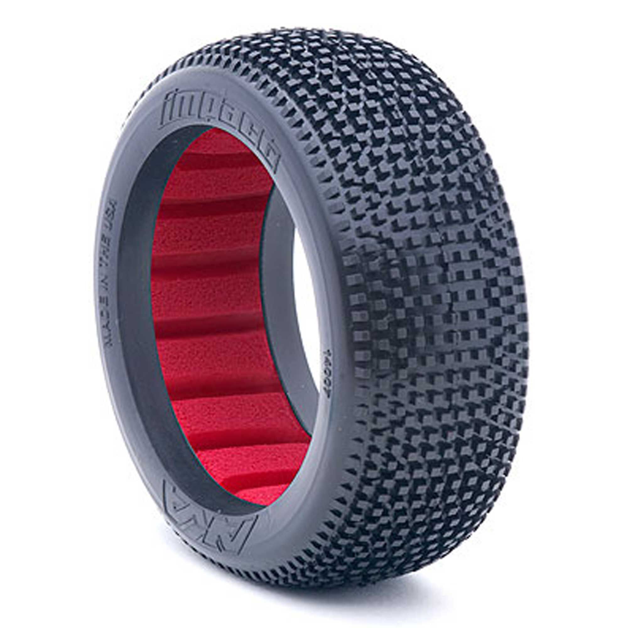 AKA PRODUCTS, INC. 1/8 Impact Soft Long Wear Tires, Red Inserts (2): Buggy