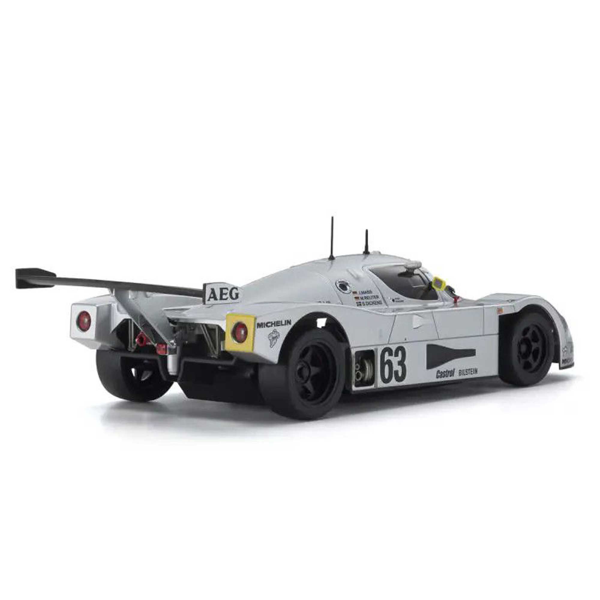 Kyosho 1/28 1988 Sauber-Mercedes Gruppe-C-Rennsportwagen C9 MINI-Z RWD RTR, Silver