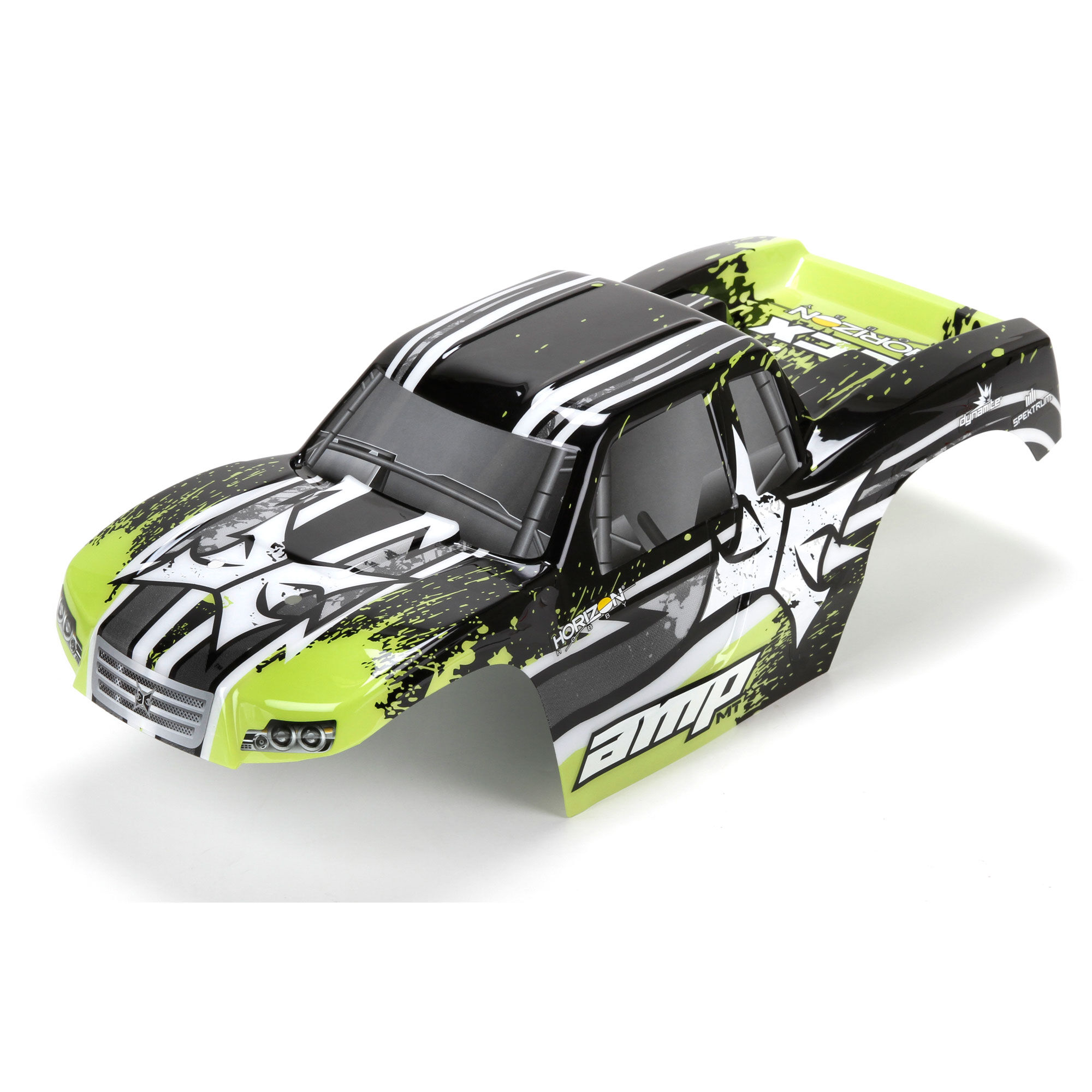 ECX Body, Painted, Black/Green: 1/10 AMP MT