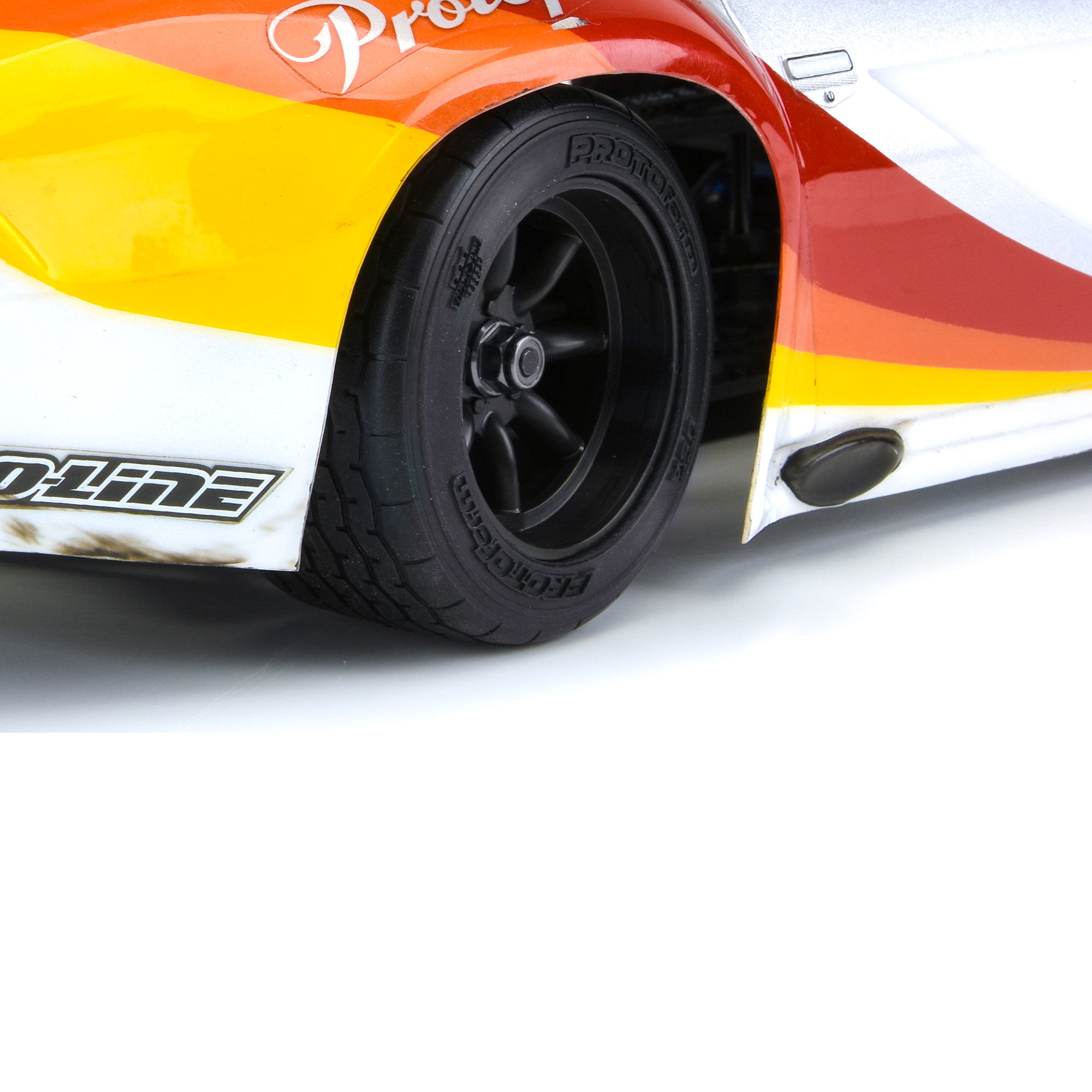 PROTOform 1/10 PROTOform VTA Rear 31mm VTA Tires Mounted 12mm Black Wheels (2)