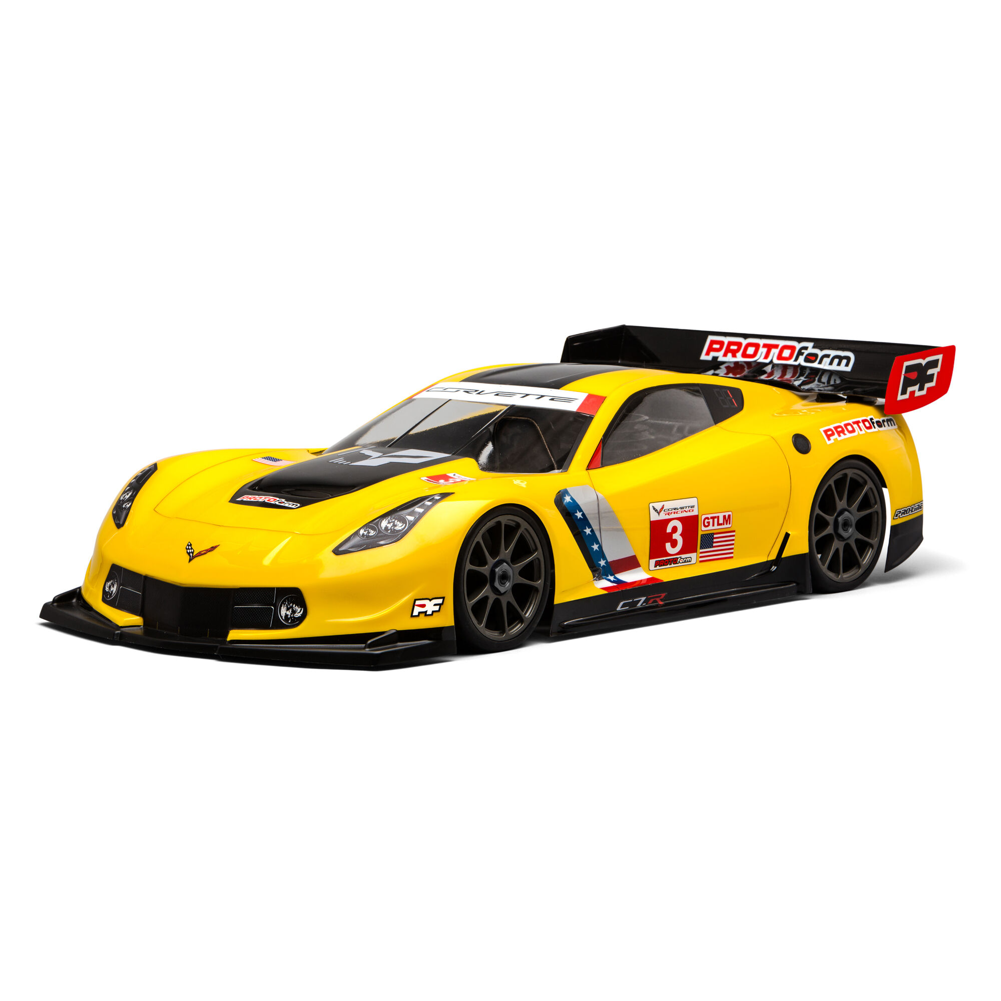 PROTOform 1/8 Chevrolet Corvette C7.R Clear Body: 1:8 GT (Long Wheelbase)