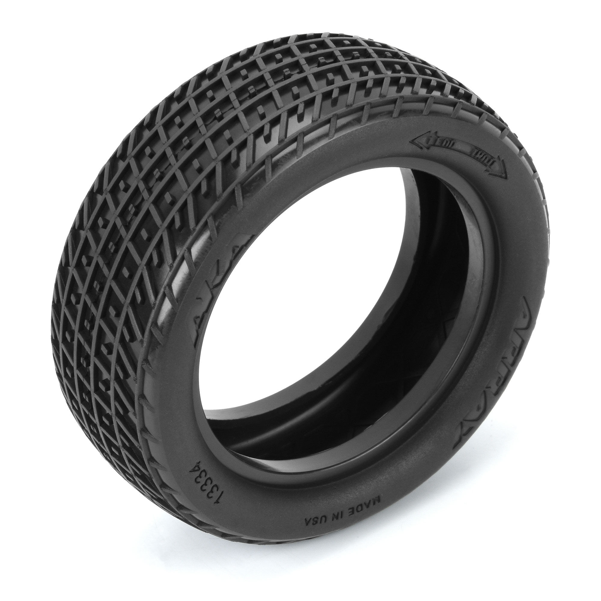 AKA PRODUCTS, INC. 1/10 Array Medium Soft 2WD/4WD Front 2.2" Dirt Oval Tires (2)