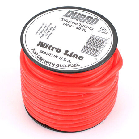 Dubro Products Silicone 50' Fuel Tubing, Red