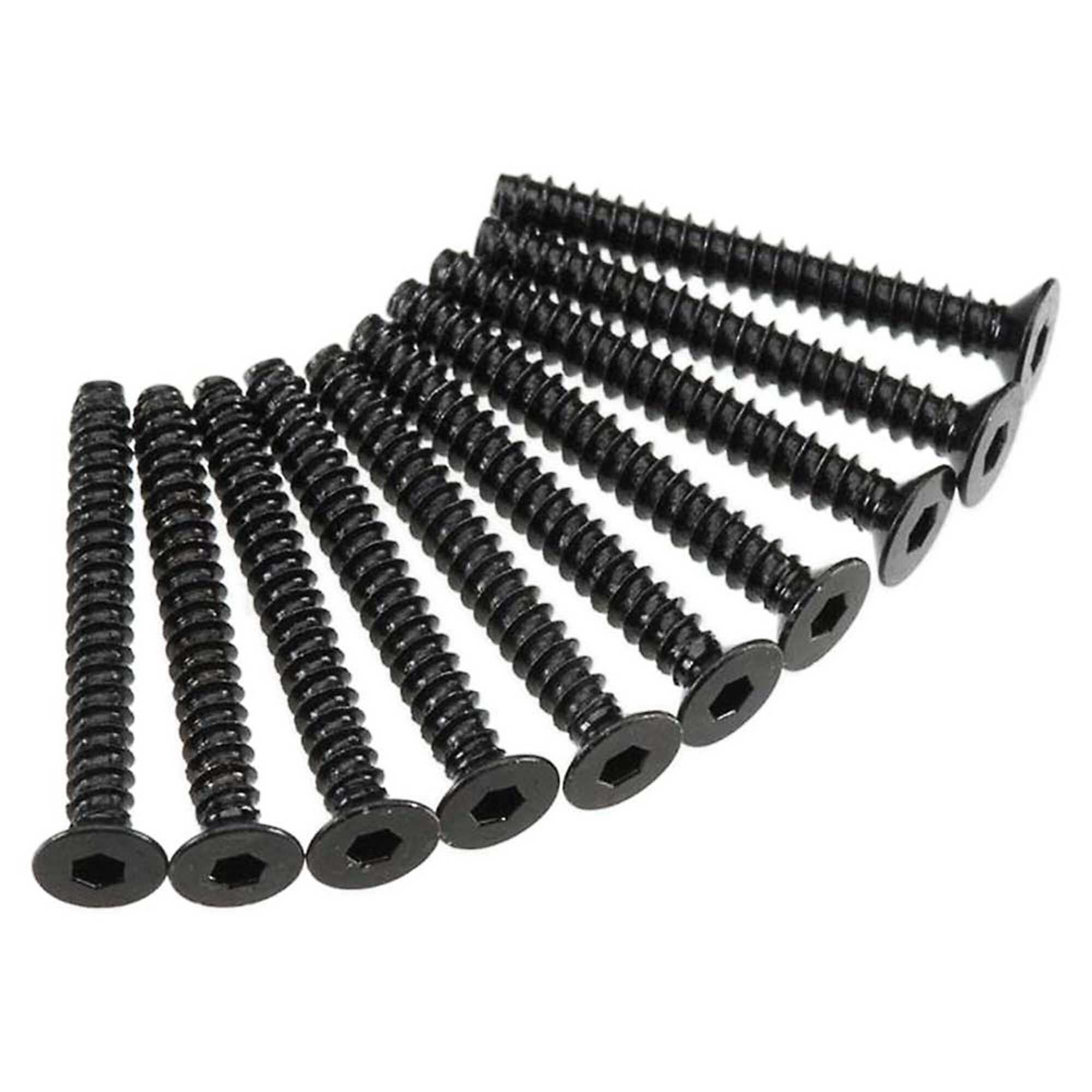 Axial Hex Socket Tap Flat Head M3x25mm, Black (10)