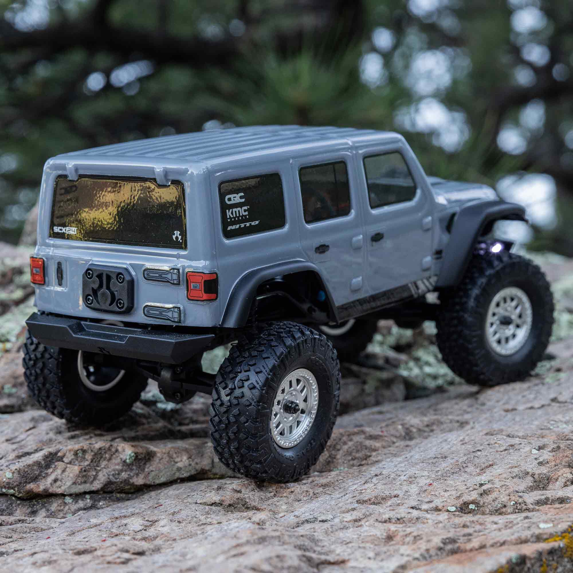 Axial 1/24 SCX24 2019 Jeep Wrangler JLU CRC 4X4 RTR Brushed Rock Crawler (Battery & Charger Included), Gray