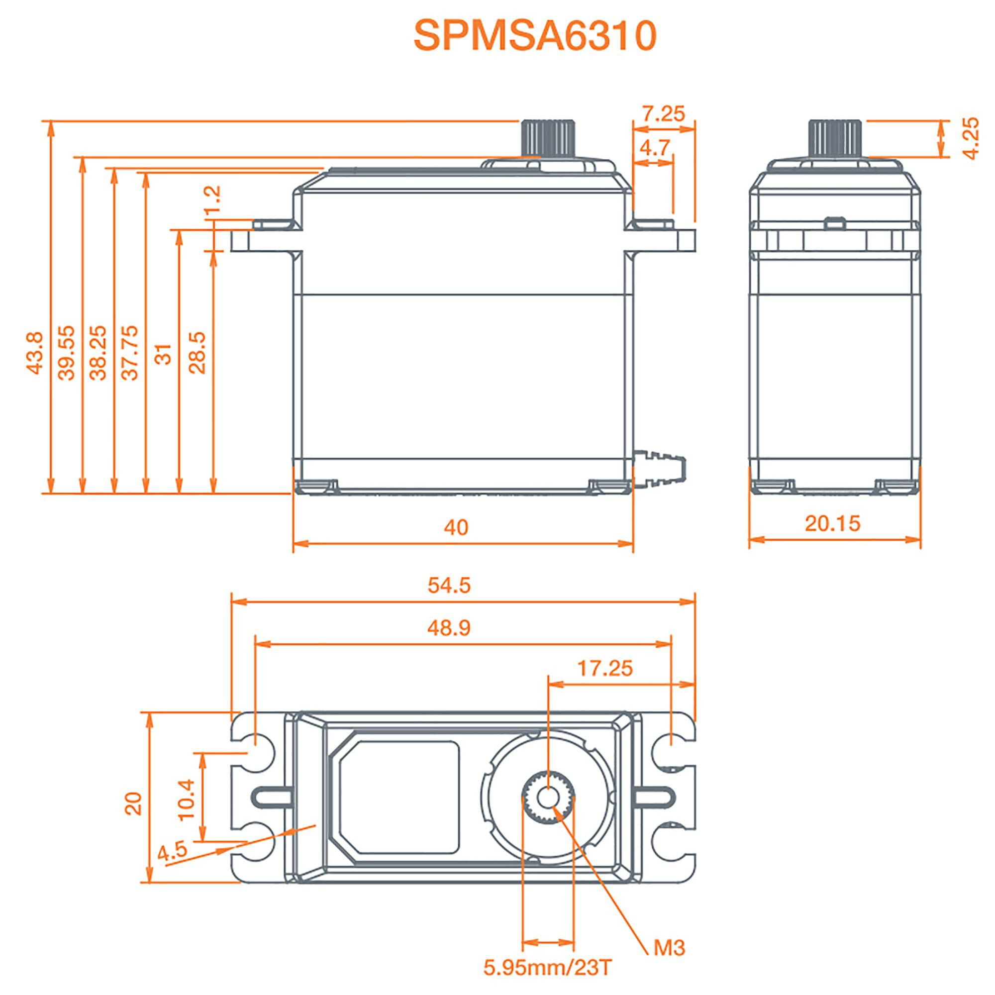 Spektrum A6310 Standard Digital HV High Torque Brushless Metal Gear Aircraft Servo