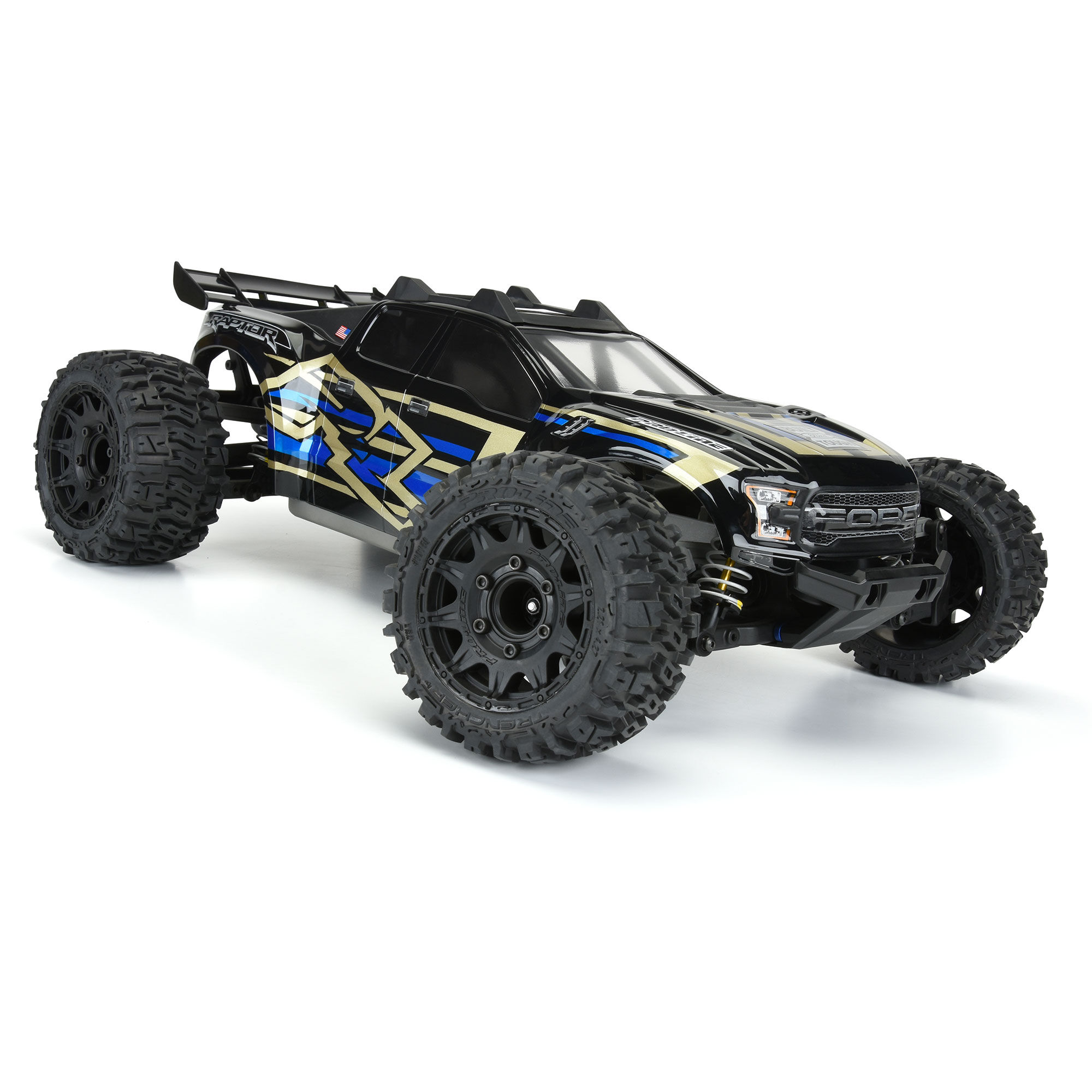 Pro-Line Racing 1/10 Trencher LP F/R 2.8" MT Tires Mounted 12mm/14mm Black Raid (2)