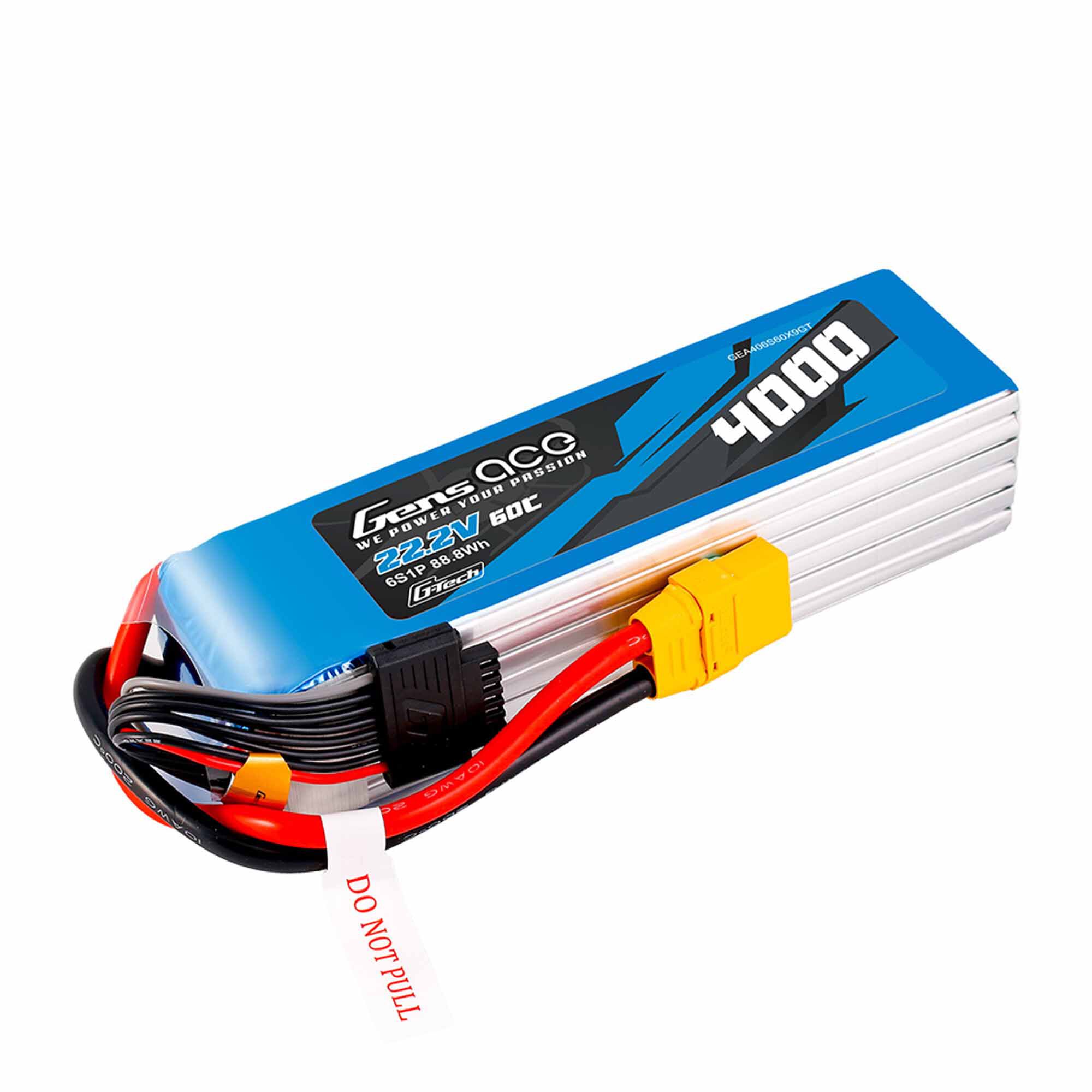 Gens ace 22.8V 4000mAh 6S 60C G-Tech LiPo Battery: XT90