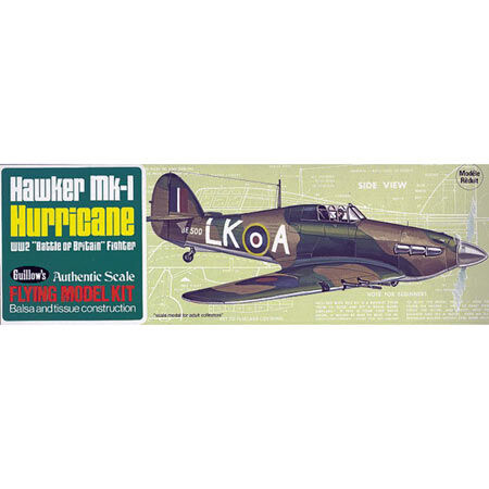 Guillow Hawker MK-1 Hurricane Kit, 16.5"