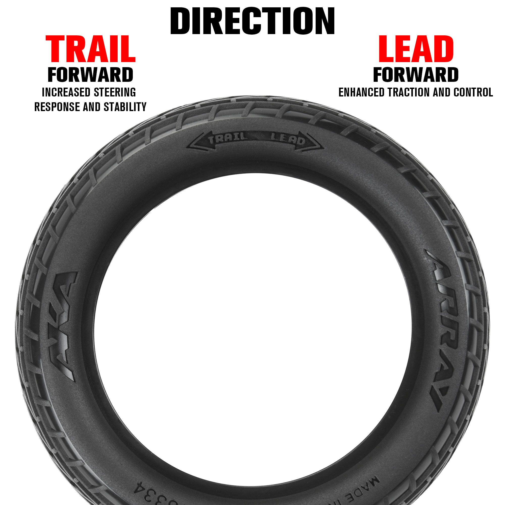 AKA PRODUCTS, INC. 1/10 Array Super Soft Long Wear 2WD/4WD Front 2.2" Dirt Oval Tires (2)