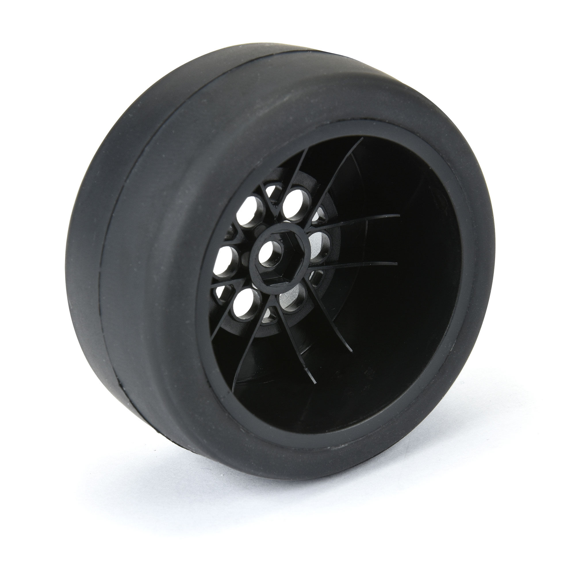 Pro-Line Racing 1/16 Reaction Rear Tires MTD 8mm Black/Silver (2): Losi Mini Drag