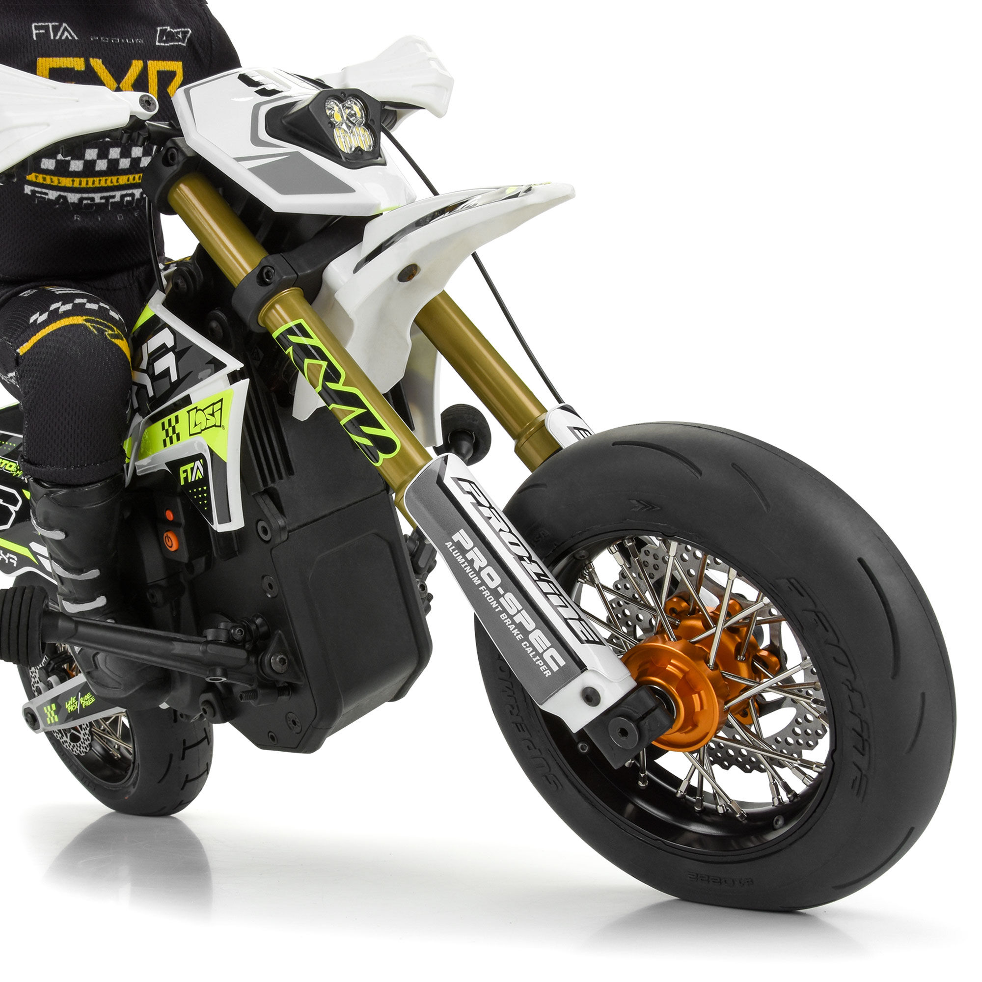 Pro-Line Racing 1/4 Pro-Spec Aluminum V2 Bead Front Wheel Black/Gold (1): Promoto-SM