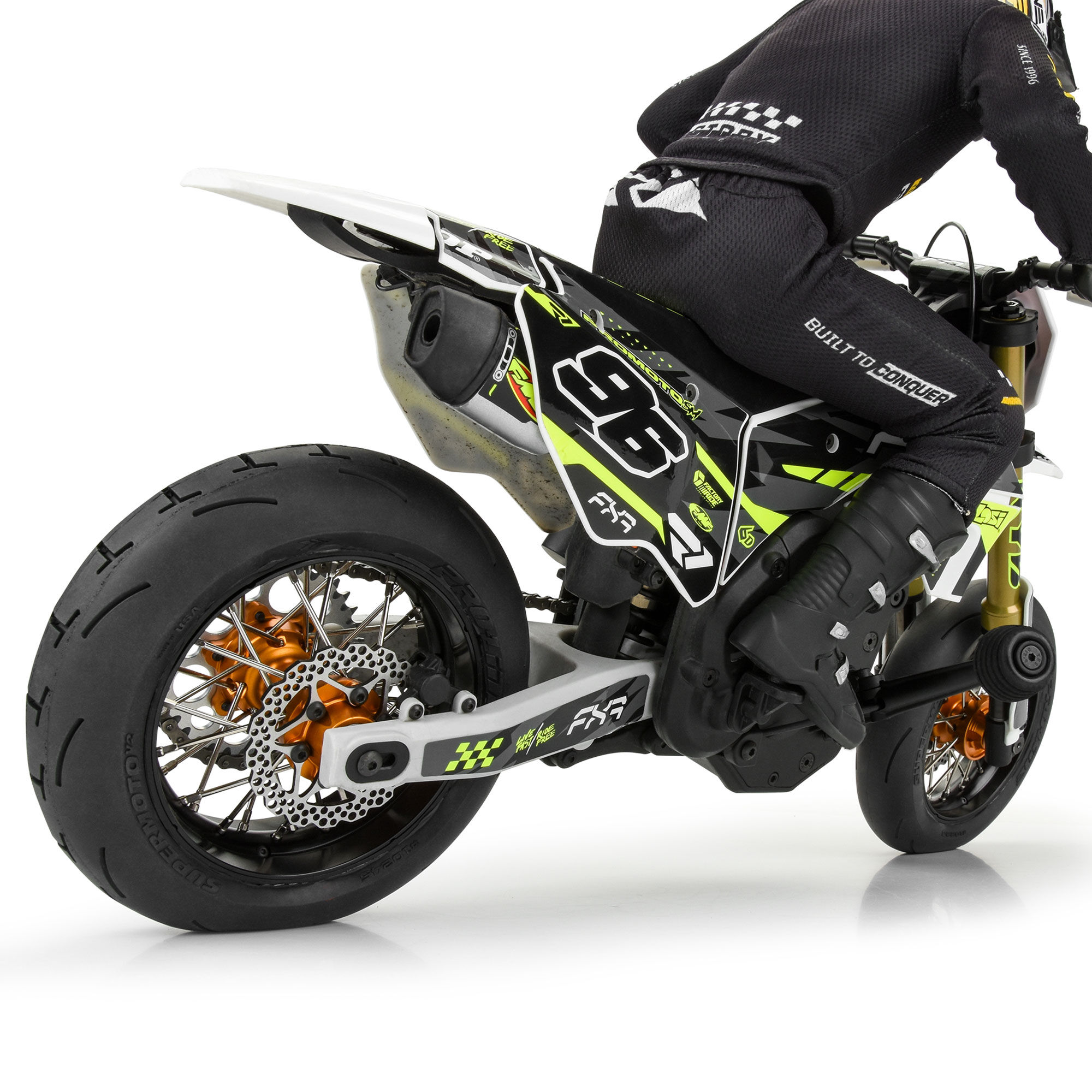 Pro-Line Racing 1/4 Pro-Spec Aluminum V2 Bead Rear Wheel Black/Gold (1): Promoto-SM