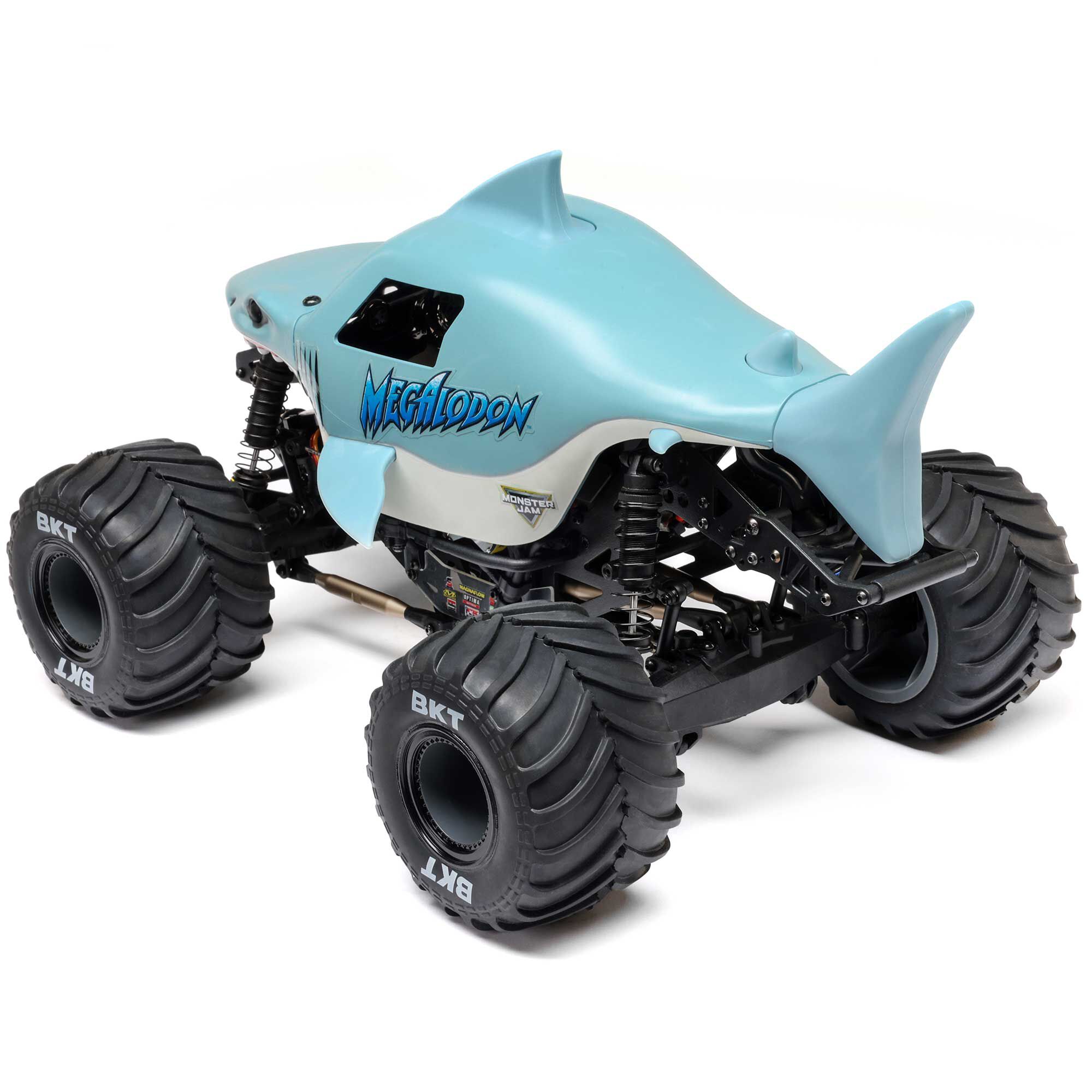 Losi 1/18 Mini LMT Megalodon 2S 4X4 RTR Brushed Monster Truck (Battery & Charger Included), Blue